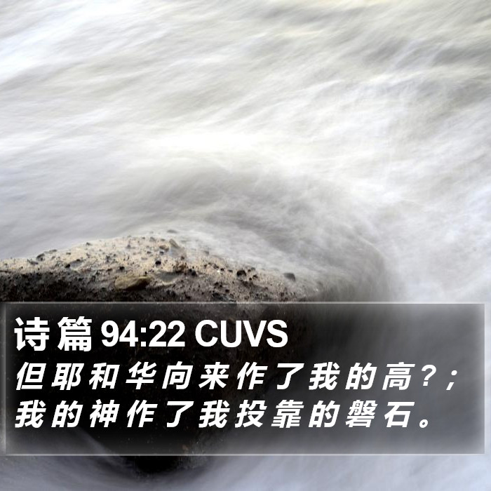 诗 篇 94:22 CUVS Bible Study