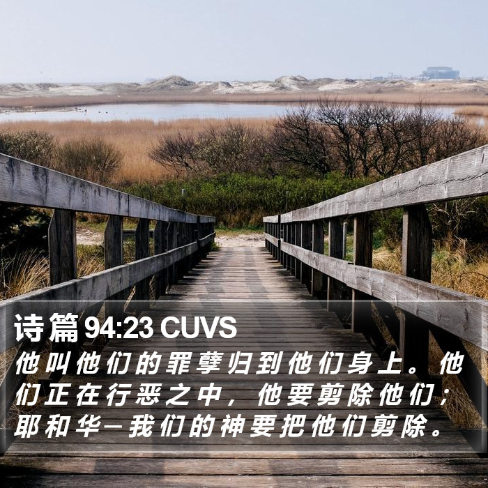 诗 篇 94:23 CUVS Bible Study