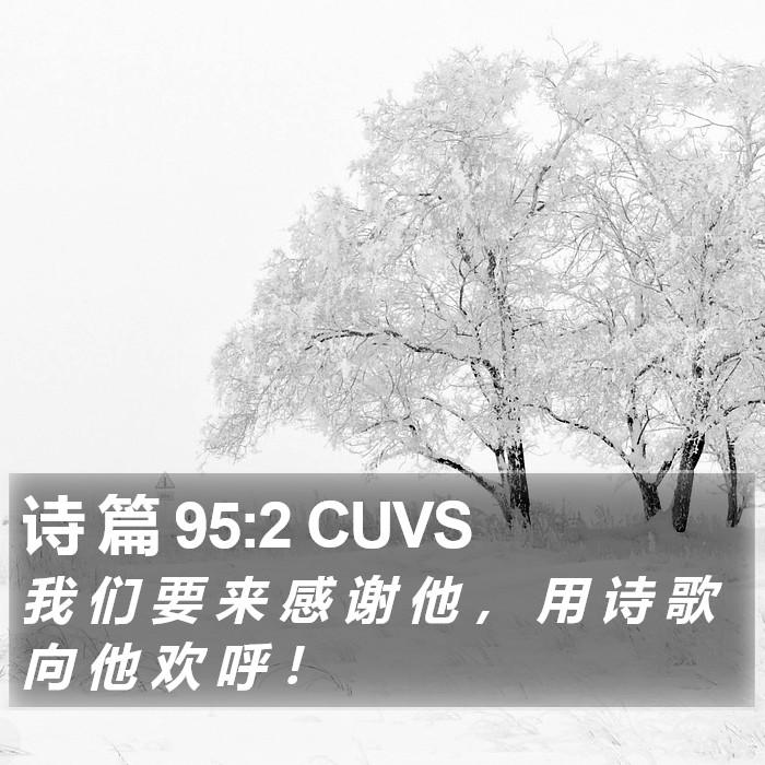 诗 篇 95:2 CUVS Bible Study