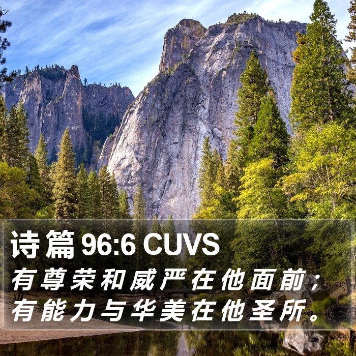 诗 篇 96:6 CUVS Bible Study