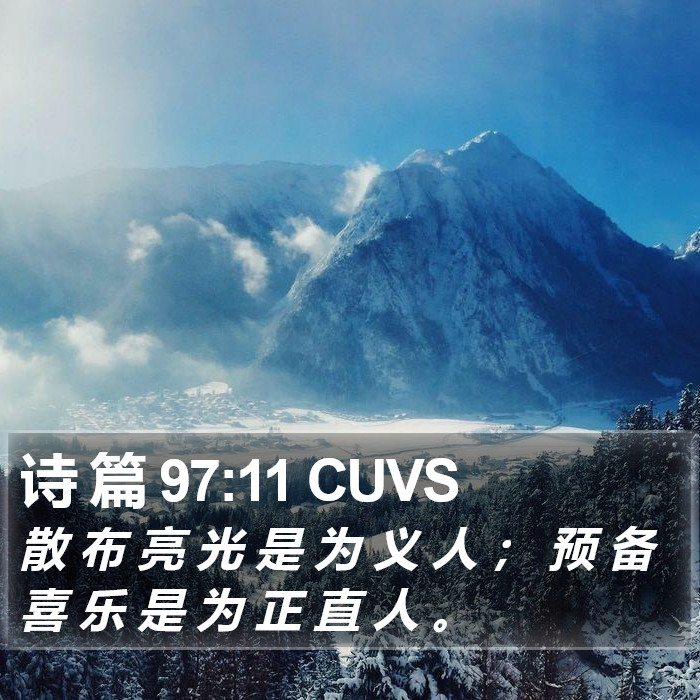 诗 篇 97:11 CUVS Bible Study