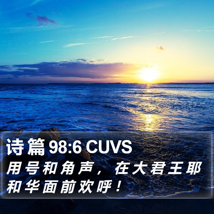 诗 篇 98:6 CUVS Bible Study