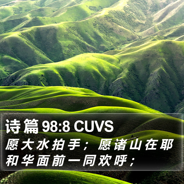 诗 篇 98:8 CUVS Bible Study