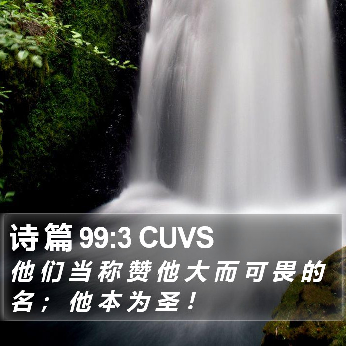 诗 篇 99:3 CUVS Bible Study