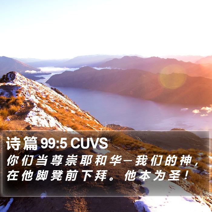 诗 篇 99:5 CUVS Bible Study