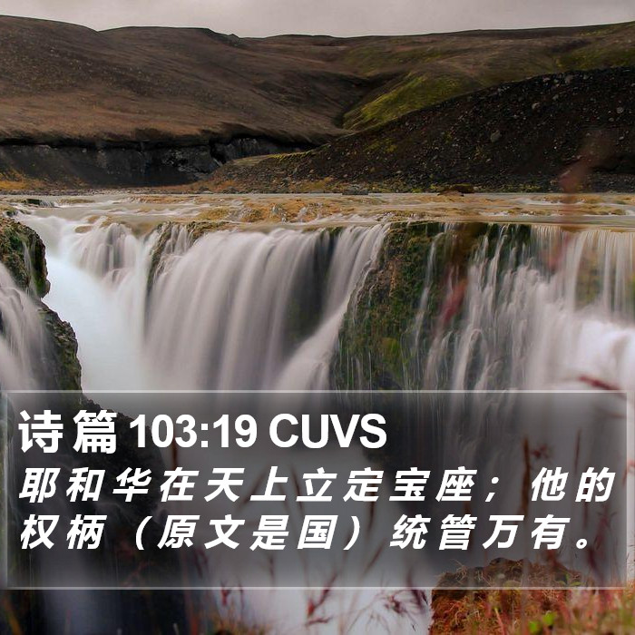 诗 篇 103:19 CUVS Bible Study