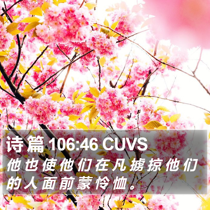 诗 篇 106:46 CUVS Bible Study