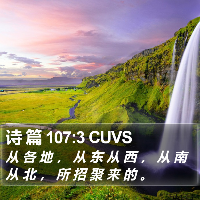 诗 篇 107:3 CUVS Bible Study
