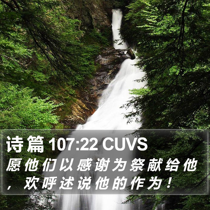 诗 篇 107:22 CUVS Bible Study