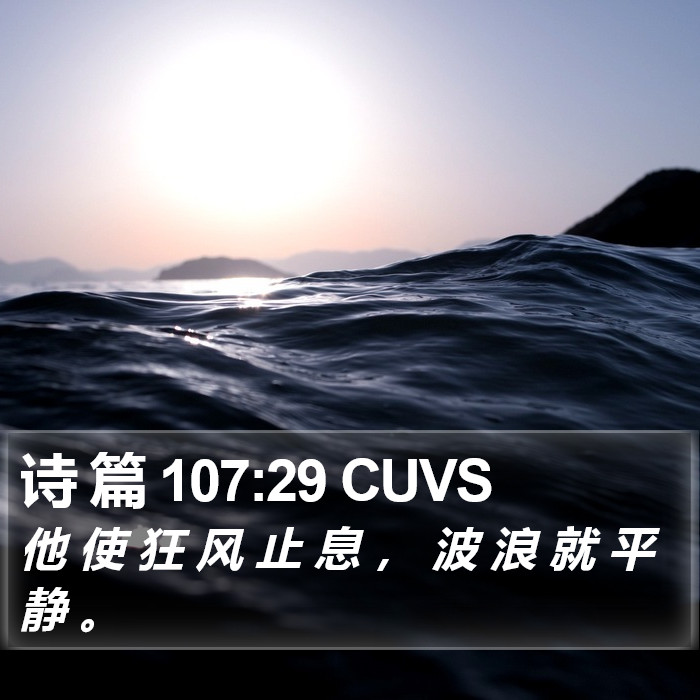 诗 篇 107:29 CUVS Bible Study