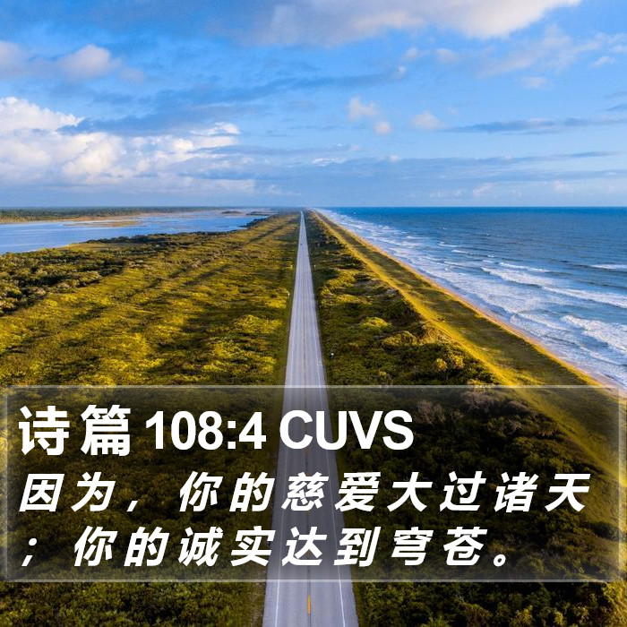 诗 篇 108:4 CUVS Bible Study