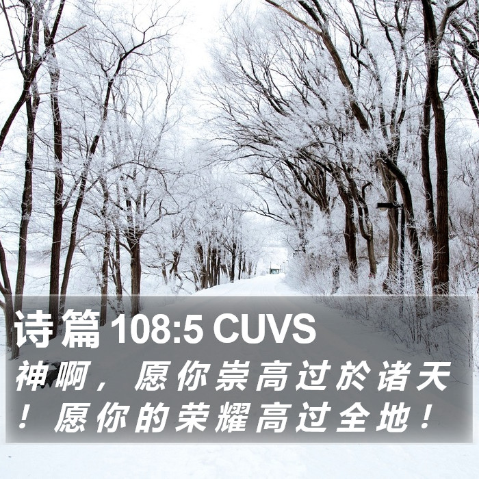 诗 篇 108:5 CUVS Bible Study