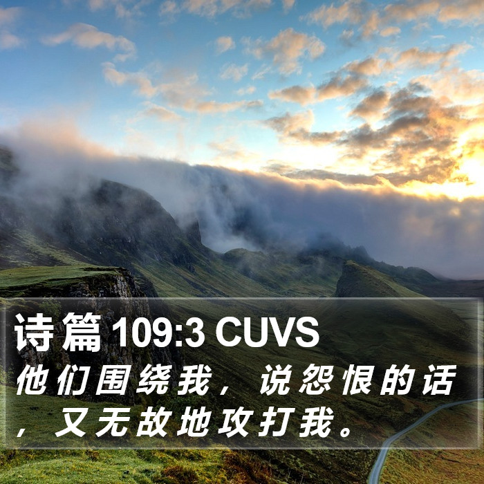 诗 篇 109:3 CUVS Bible Study