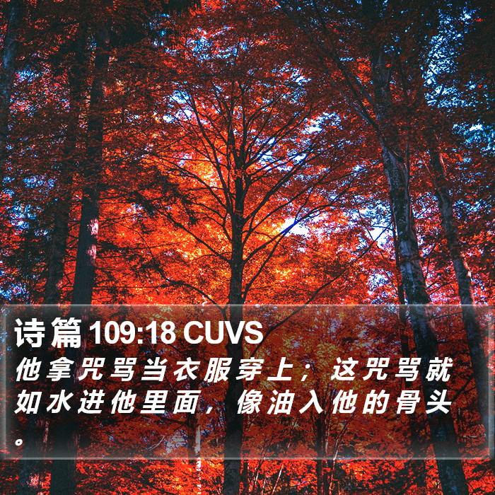 诗 篇 109:18 CUVS Bible Study