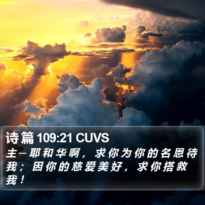 诗 篇 109:21 CUVS Bible Study