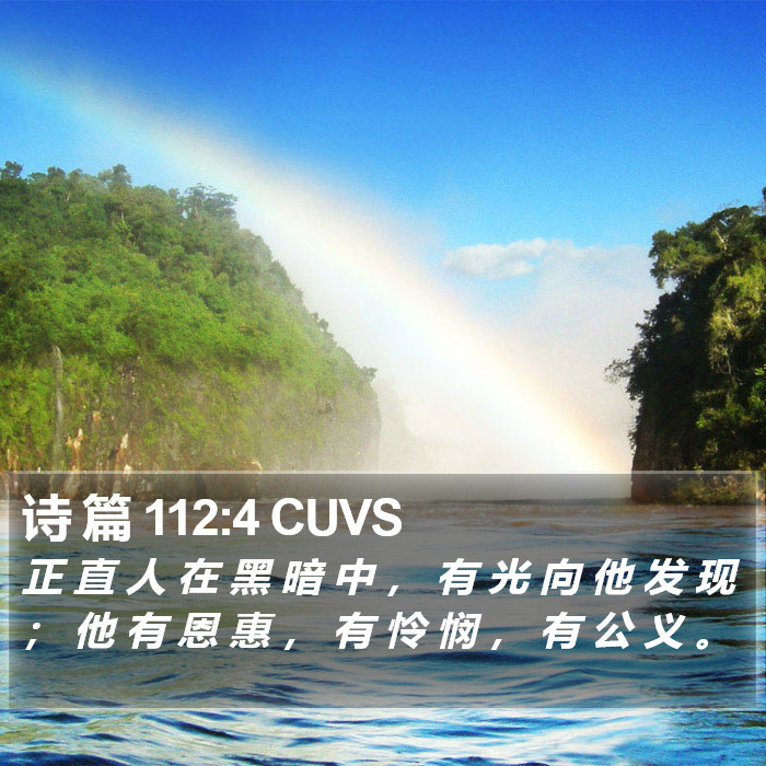 诗 篇 112:4 CUVS Bible Study