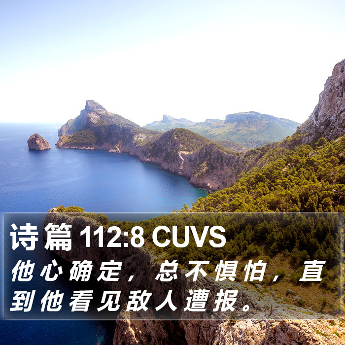 诗 篇 112:8 CUVS Bible Study
