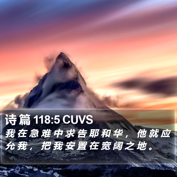 诗 篇 118:5 CUVS Bible Study