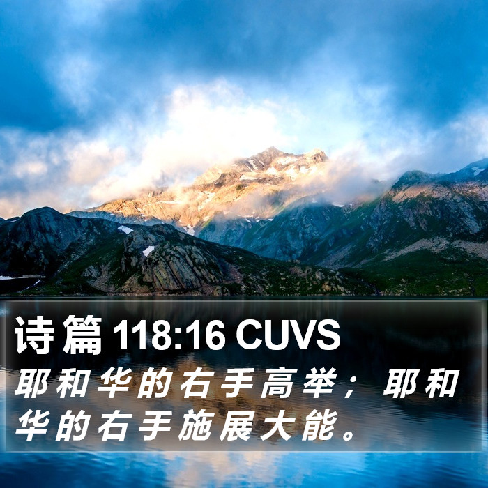 诗 篇 118:16 CUVS Bible Study