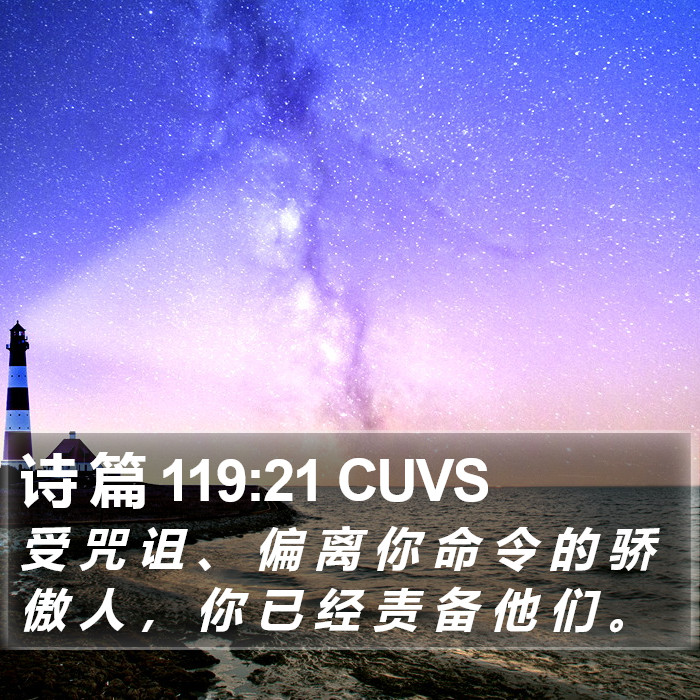 诗 篇 119:21 CUVS Bible Study