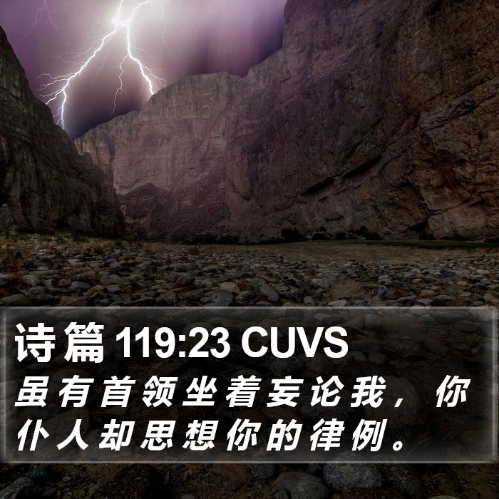 诗 篇 119:23 CUVS Bible Study