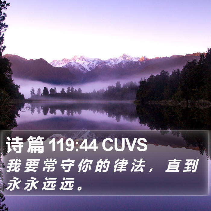 诗 篇 119:44 CUVS Bible Study