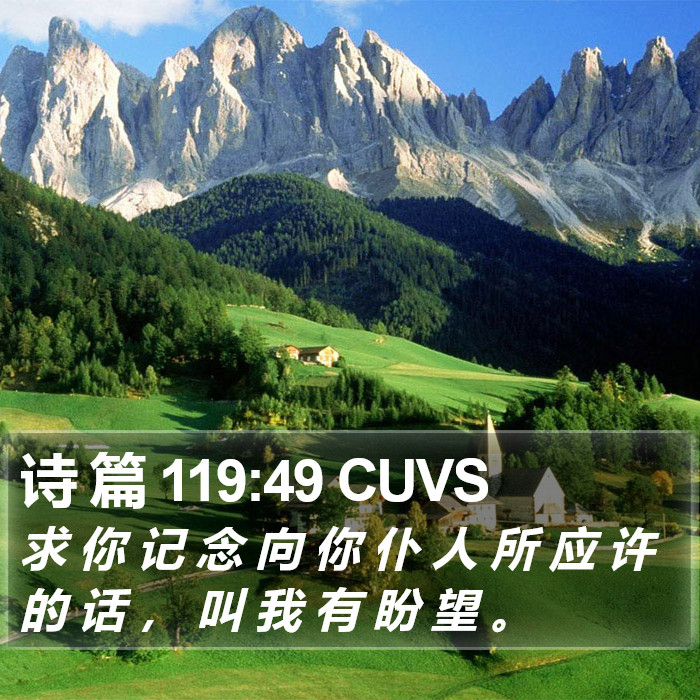 诗 篇 119:49 CUVS Bible Study