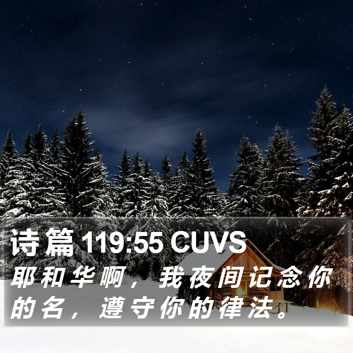 诗 篇 119:55 CUVS Bible Study