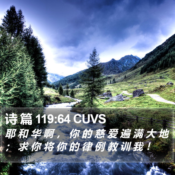 诗 篇 119:64 CUVS Bible Study