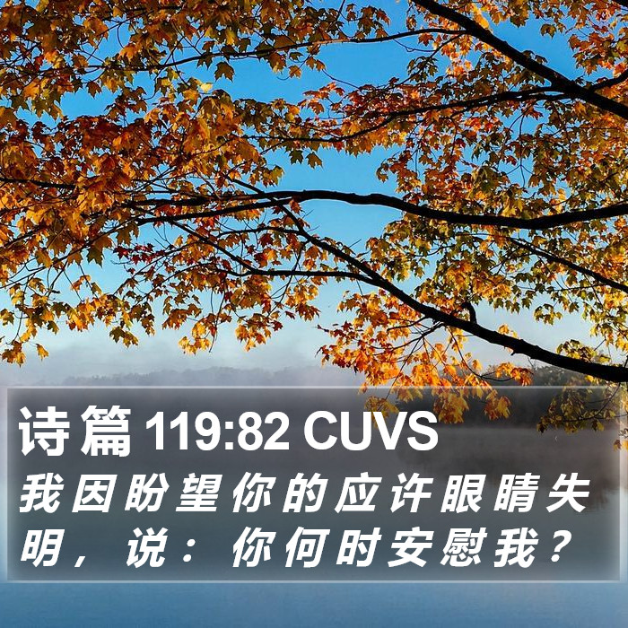 诗 篇 119:82 CUVS Bible Study