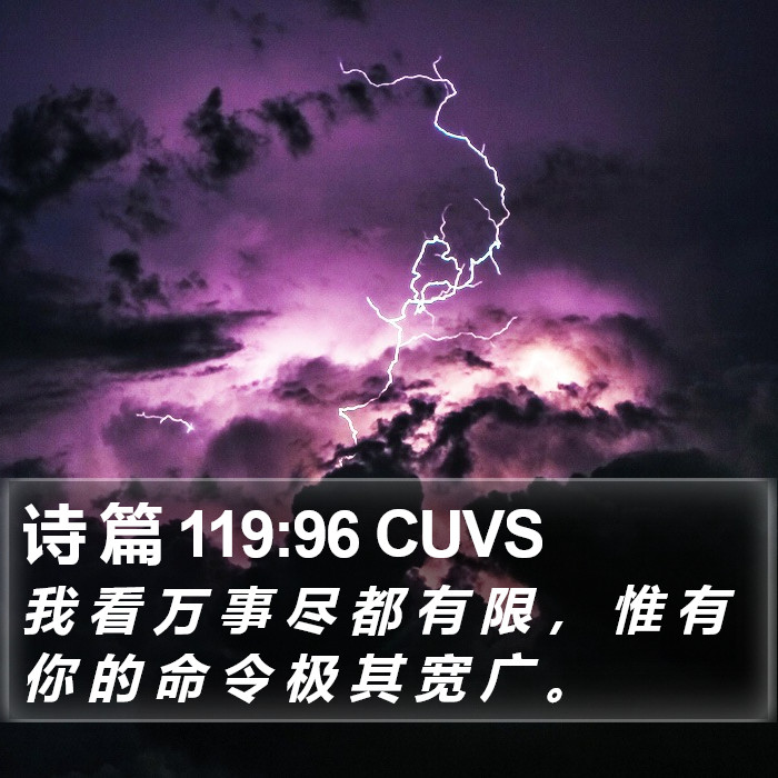 诗 篇 119:96 CUVS Bible Study