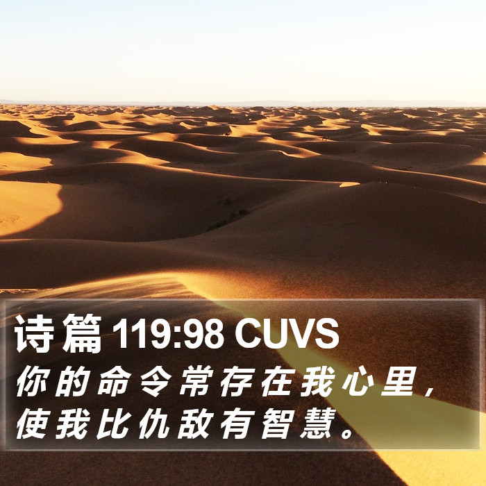 诗 篇 119:98 CUVS Bible Study