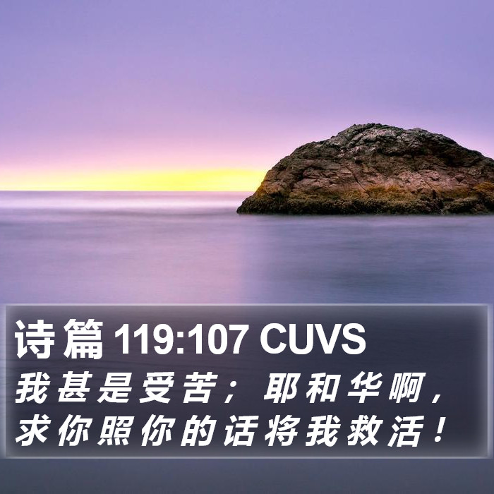 诗 篇 119:107 CUVS Bible Study