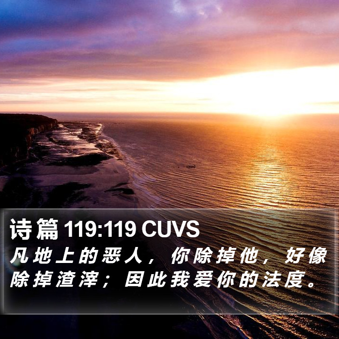 诗 篇 119:119 CUVS Bible Study