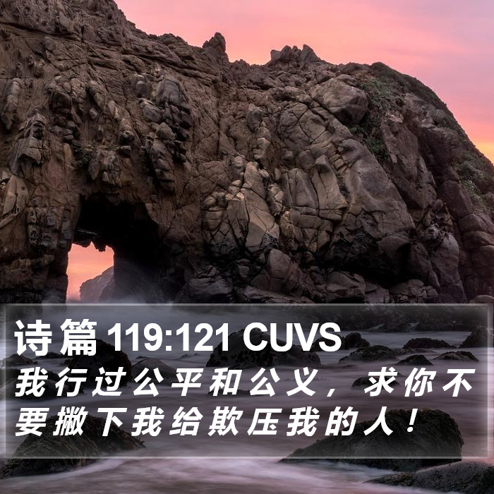 诗 篇 119:121 CUVS Bible Study