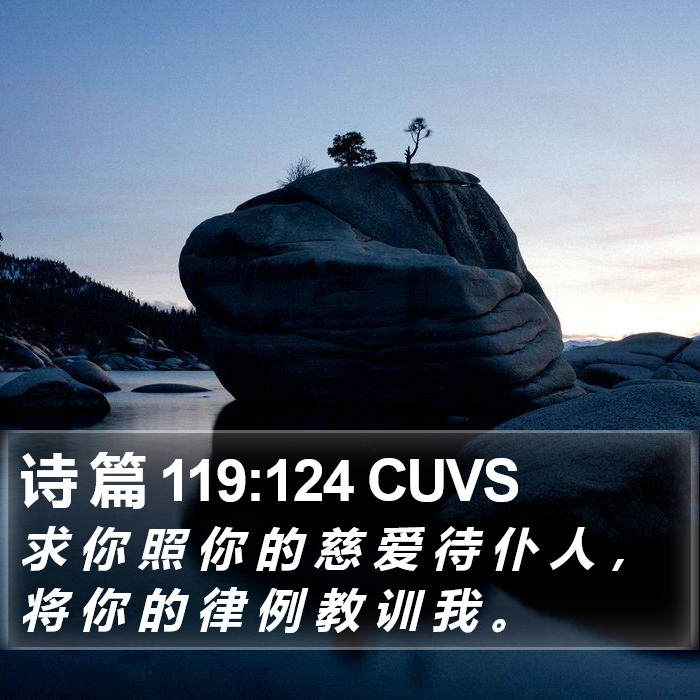 诗 篇 119:124 CUVS Bible Study