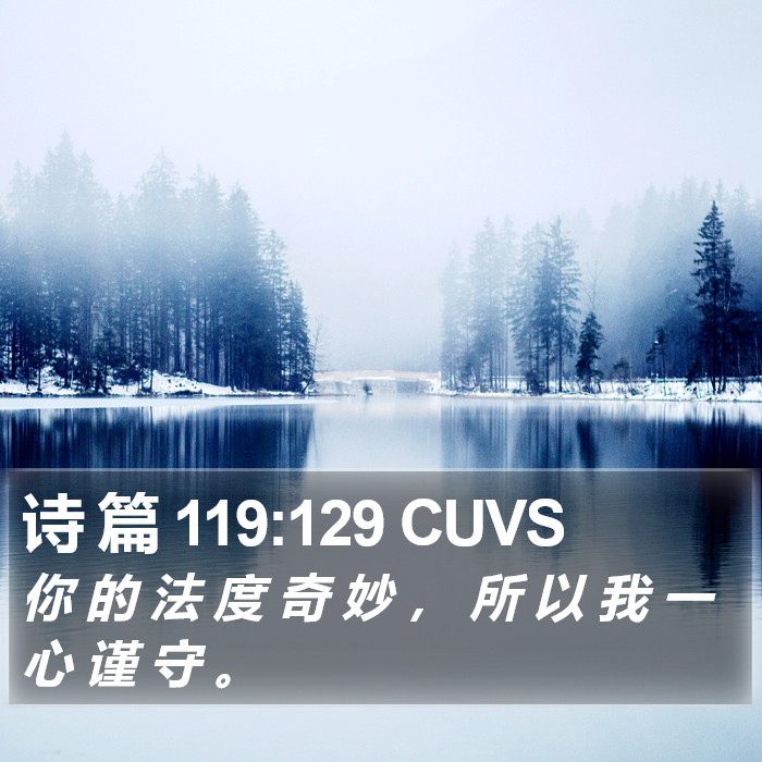 诗 篇 119:129 CUVS Bible Study