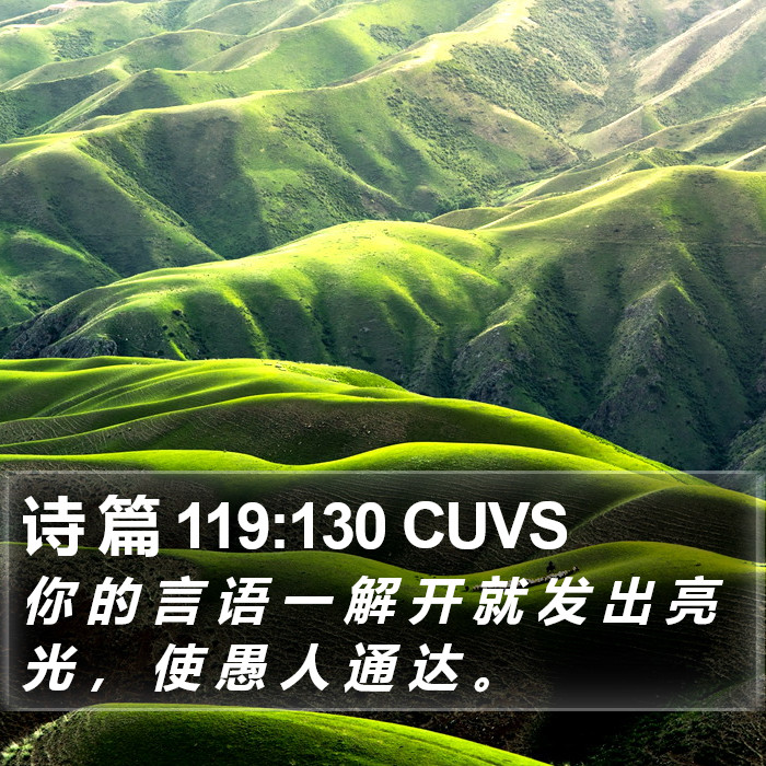 诗 篇 119:130 CUVS Bible Study