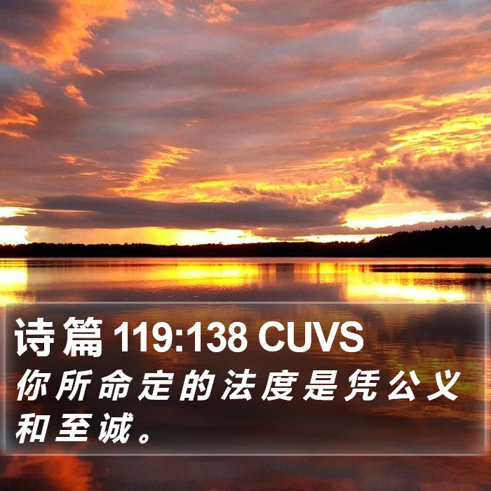 诗 篇 119:138 CUVS Bible Study