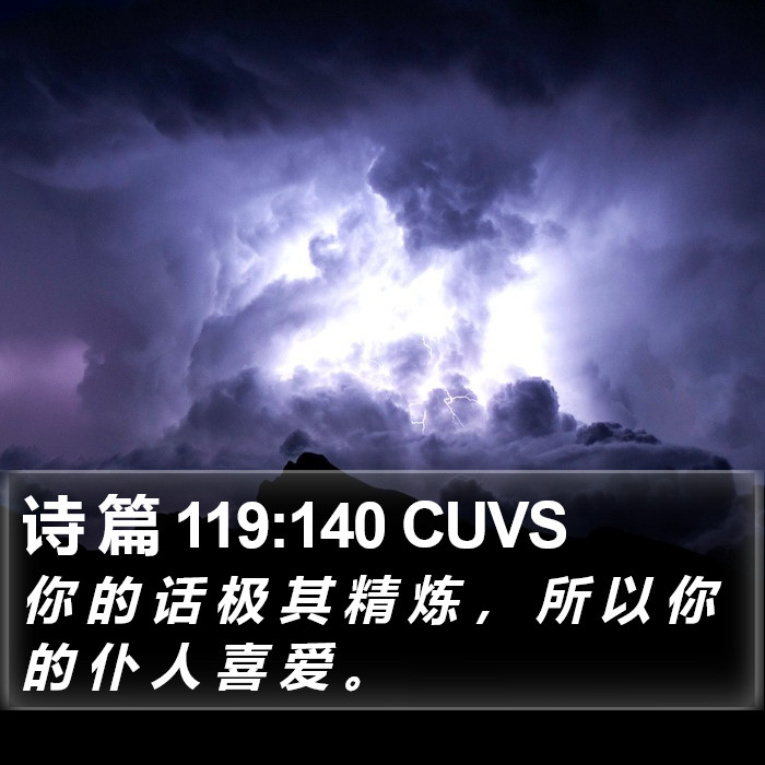 诗 篇 119:140 CUVS Bible Study