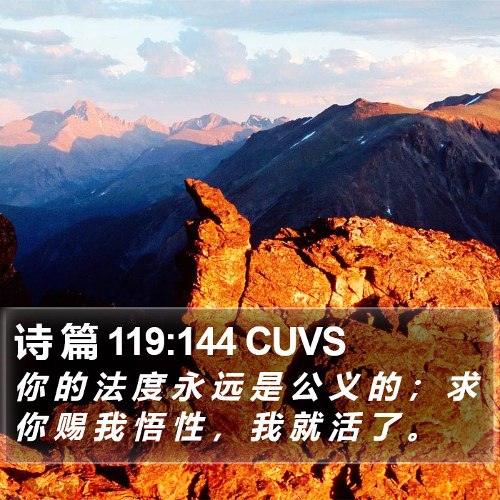 诗 篇 119:144 CUVS Bible Study