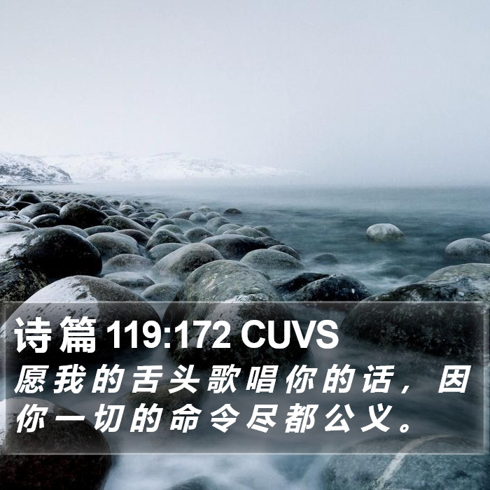 诗 篇 119:172 CUVS Bible Study