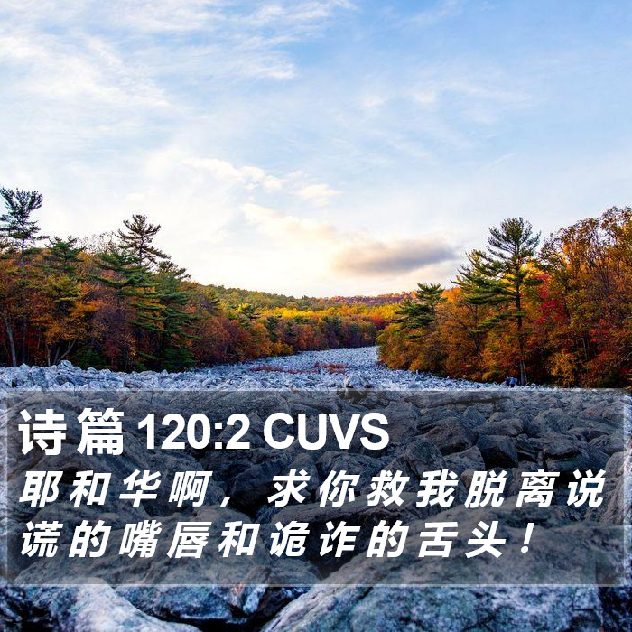 诗 篇 120:2 CUVS Bible Study