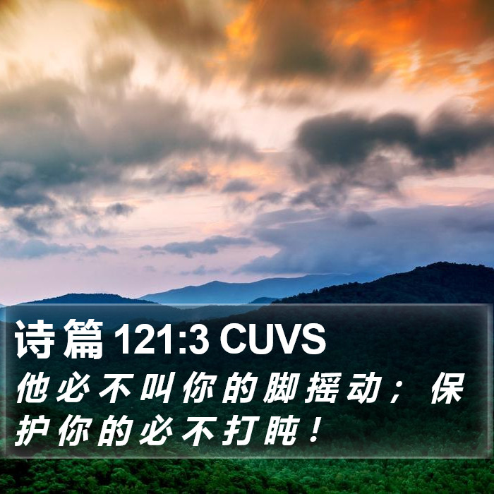 诗 篇 121:3 CUVS Bible Study