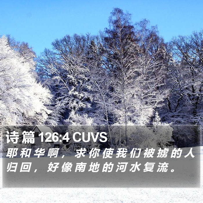 诗 篇 126:4 CUVS Bible Study