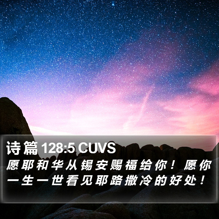 诗 篇 128:5 CUVS Bible Study