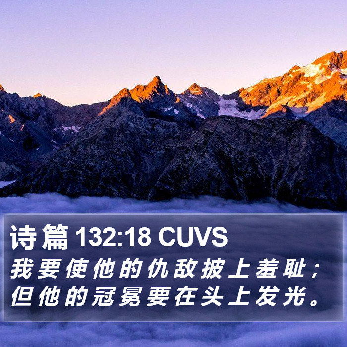 诗 篇 132:18 CUVS Bible Study