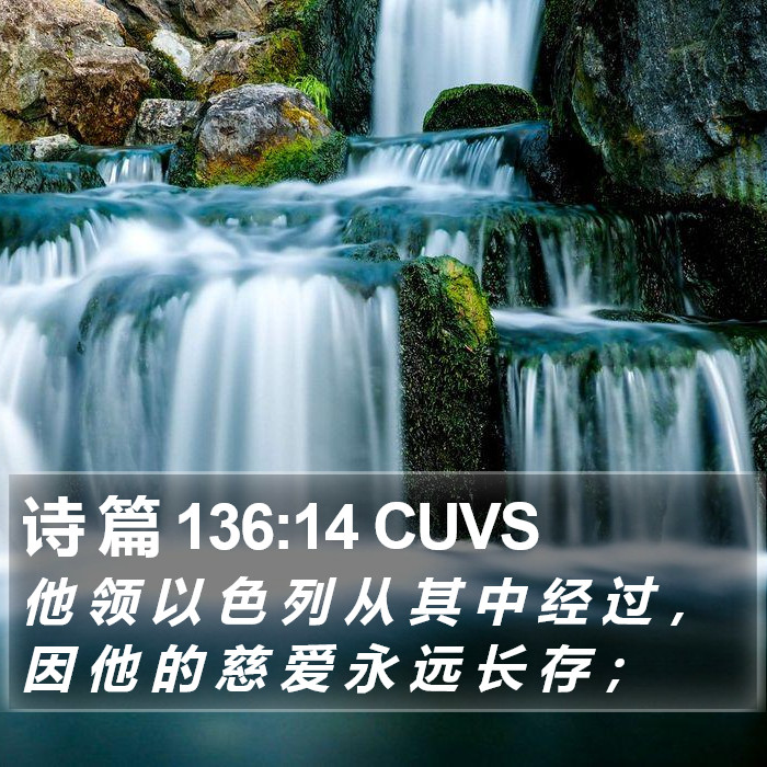 诗 篇 136:14 CUVS Bible Study