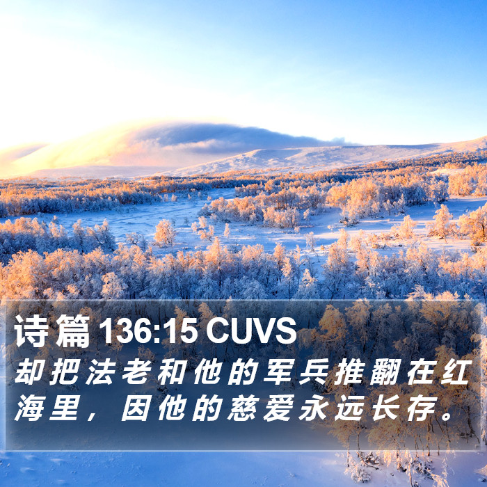 诗 篇 136:15 CUVS Bible Study