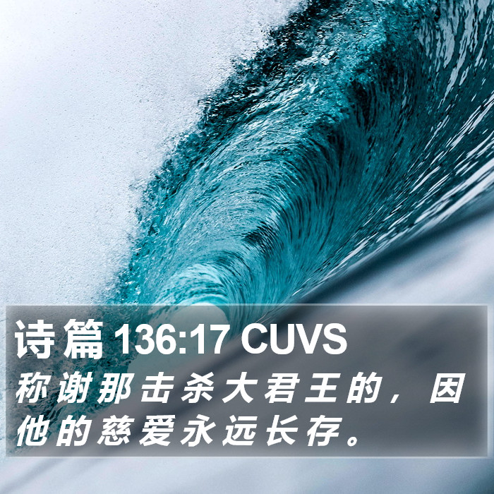 诗 篇 136:17 CUVS Bible Study